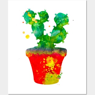 Cactus Watercolor Painting Posters and Art